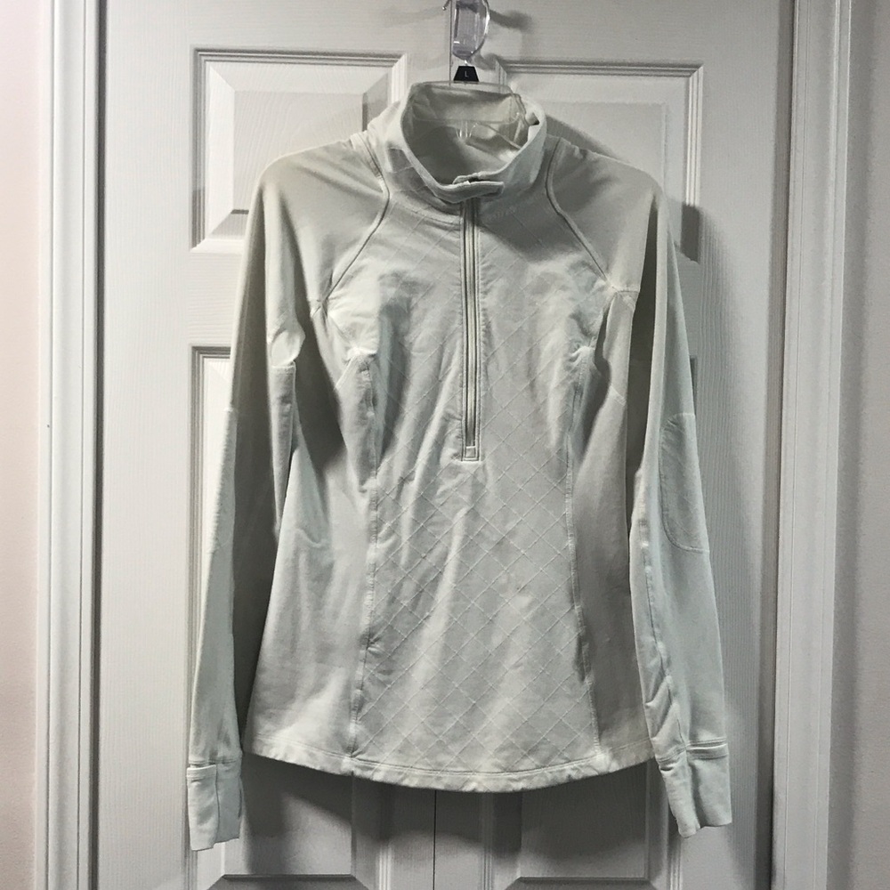 Lululemon Pale Green Long Sleeve Quarter Zip Top